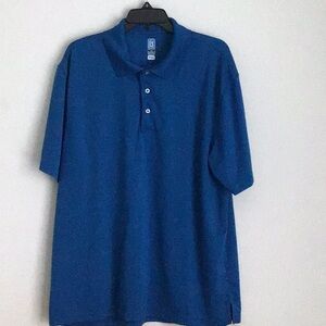 Short Sleeve Blue Mens PGA Tour XXL Polo Shirt